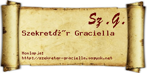 Szekretár Graciella névjegykártya